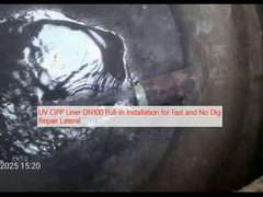 UV CIPP Liner DN100 Pull-in Installation for Fast and No Dig Repair Lateral