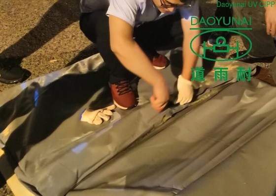 Underground UV Cured CIPP Equipment Cured Lining Fiberglass Saturated Resin Installation
