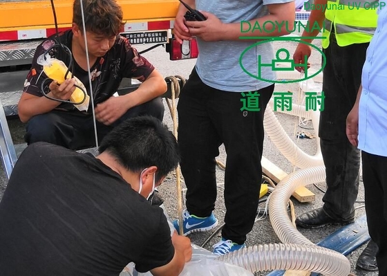 UV Sewer Lining Ultraviolet Curing Process Trenchless Water Line Repair Urban DN740