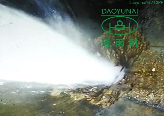 UV Sewer Lining Ultraviolet Curing Process Trenchless Water Line Repair Urban DN740