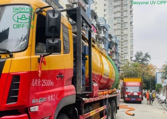 High voltage light source for UV CIPP equipment to fix sewers by no-dig method