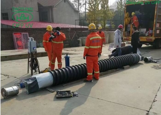 High voltage light source for UV CIPP equipment to fix sewers by no-dig method